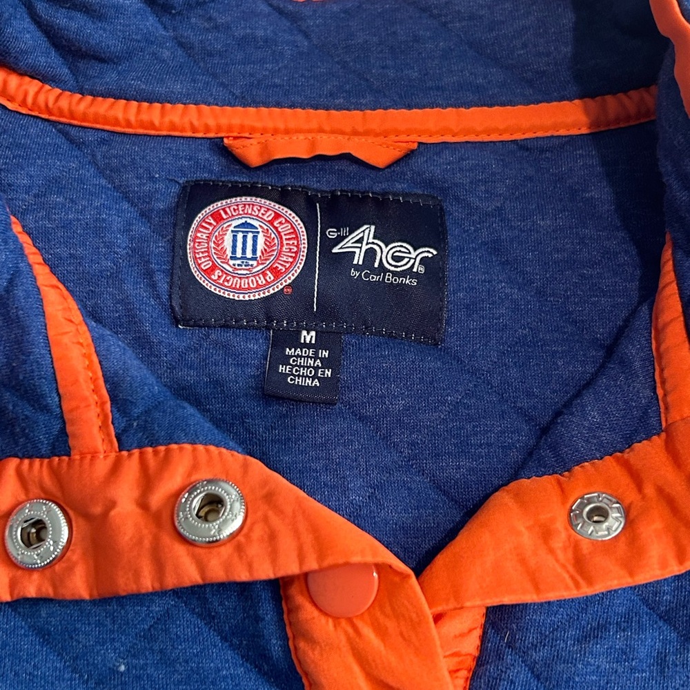Florida Gators Colosseum Women’s Quilted Blue and Orange Crewneck Sweater Size M - Picture 4 of 5